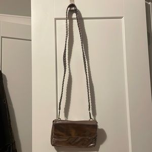 Anthropology, pink metallic Crossbody bag